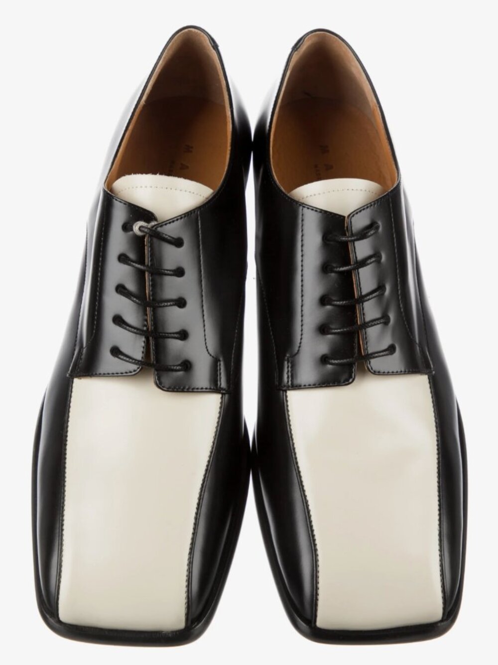 MARNI Leather Colorblock Pattern Oxfords Men's Size US 10/ EU40
